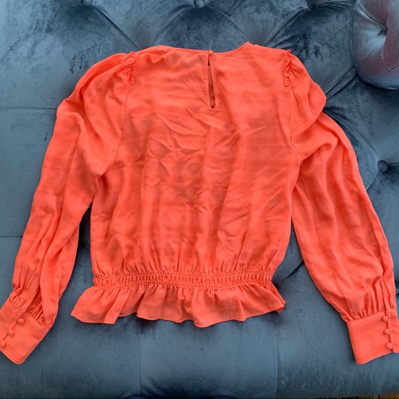 Highline Collective Coral Ruffle Peasant Top - Picture 4 of 5